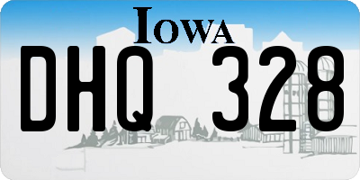 IA license plate DHQ328