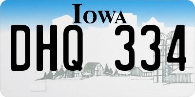 IA license plate DHQ334