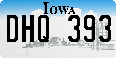 IA license plate DHQ393