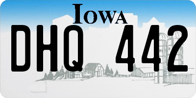 IA license plate DHQ442