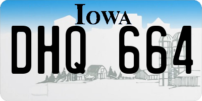IA license plate DHQ664