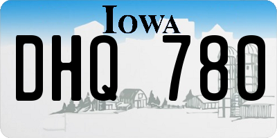 IA license plate DHQ780