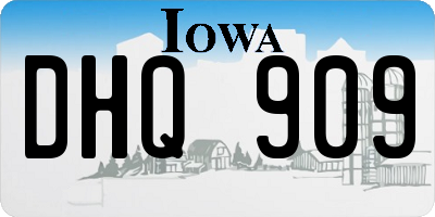 IA license plate DHQ909