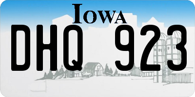 IA license plate DHQ923