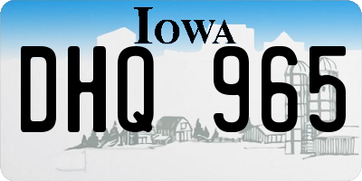 IA license plate DHQ965