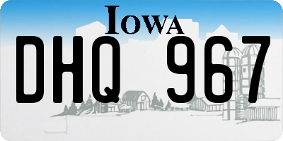 IA license plate DHQ967