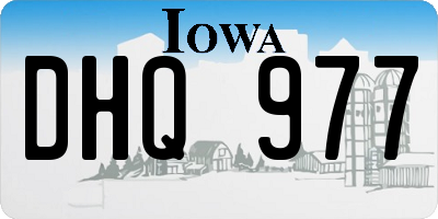 IA license plate DHQ977