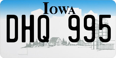 IA license plate DHQ995