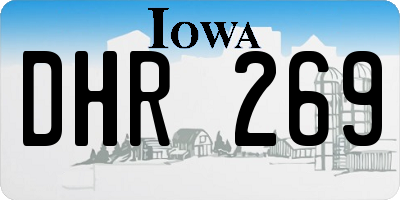 IA license plate DHR269