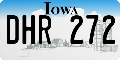 IA license plate DHR272