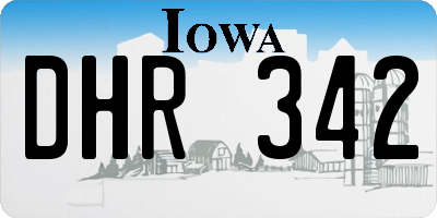 IA license plate DHR342