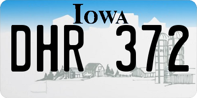 IA license plate DHR372