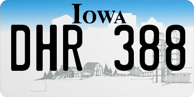 IA license plate DHR388