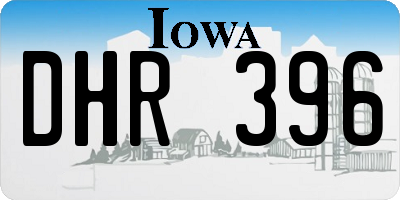 IA license plate DHR396