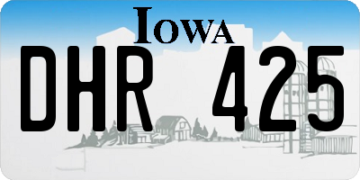 IA license plate DHR425