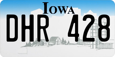 IA license plate DHR428