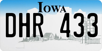 IA license plate DHR433