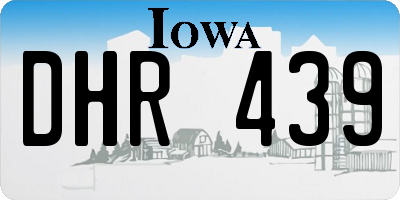 IA license plate DHR439