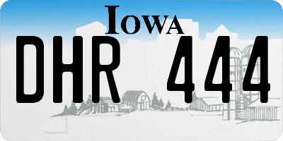 IA license plate DHR444