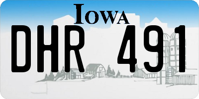 IA license plate DHR491