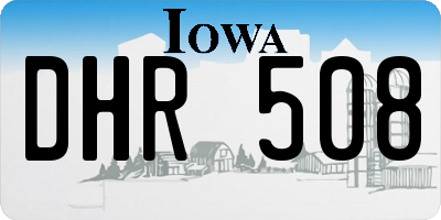 IA license plate DHR508