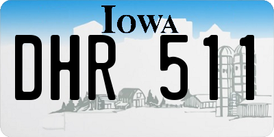 IA license plate DHR511