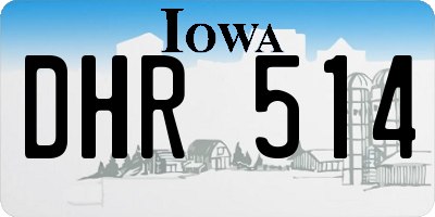 IA license plate DHR514