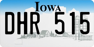 IA license plate DHR515