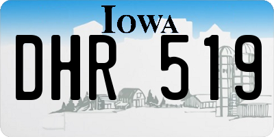 IA license plate DHR519