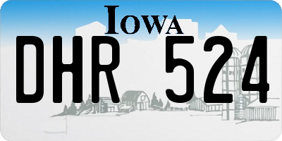 IA license plate DHR524