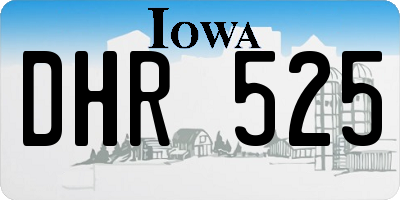 IA license plate DHR525