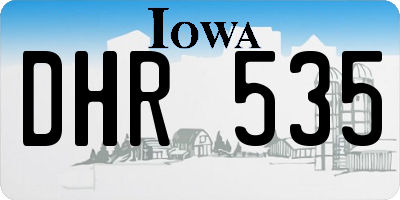 IA license plate DHR535