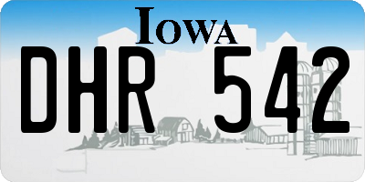 IA license plate DHR542