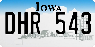 IA license plate DHR543