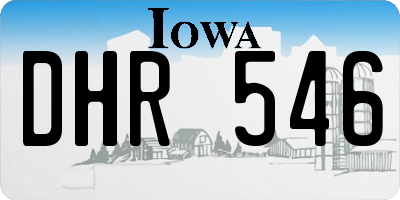 IA license plate DHR546