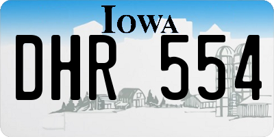 IA license plate DHR554