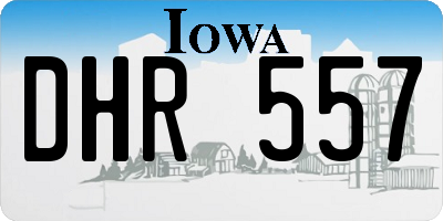 IA license plate DHR557