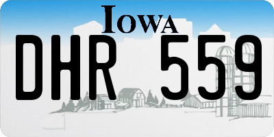 IA license plate DHR559