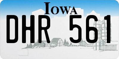 IA license plate DHR561