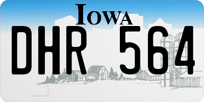 IA license plate DHR564