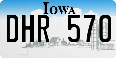 IA license plate DHR570