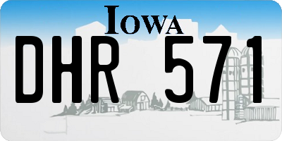 IA license plate DHR571