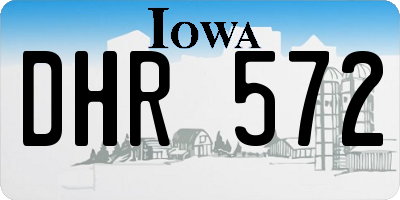 IA license plate DHR572