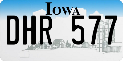 IA license plate DHR577