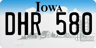 IA license plate DHR580