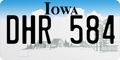 IA license plate DHR584