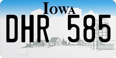 IA license plate DHR585