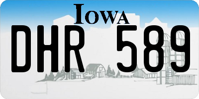 IA license plate DHR589