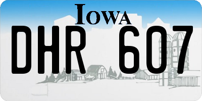 IA license plate DHR607