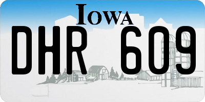 IA license plate DHR609